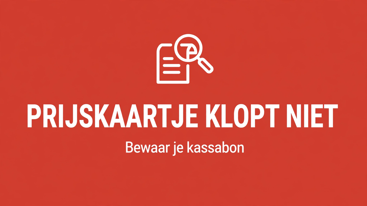 Prijskaartje klopt niet bij de kassa? Bewaar je kassabon!